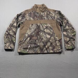 RedHead Softshell Fleece Lined Camo Jacket Men XL Realtree Full Zip Hunting Outd